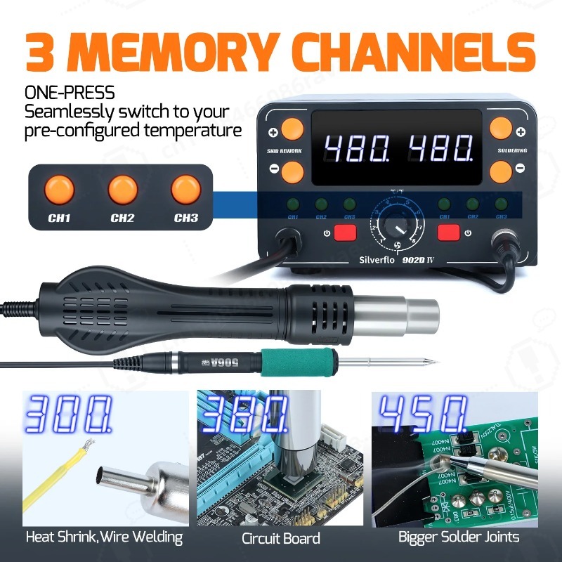 902D-IV 775W Soldering Station - Hot Air Rework Station T12 评论和价格