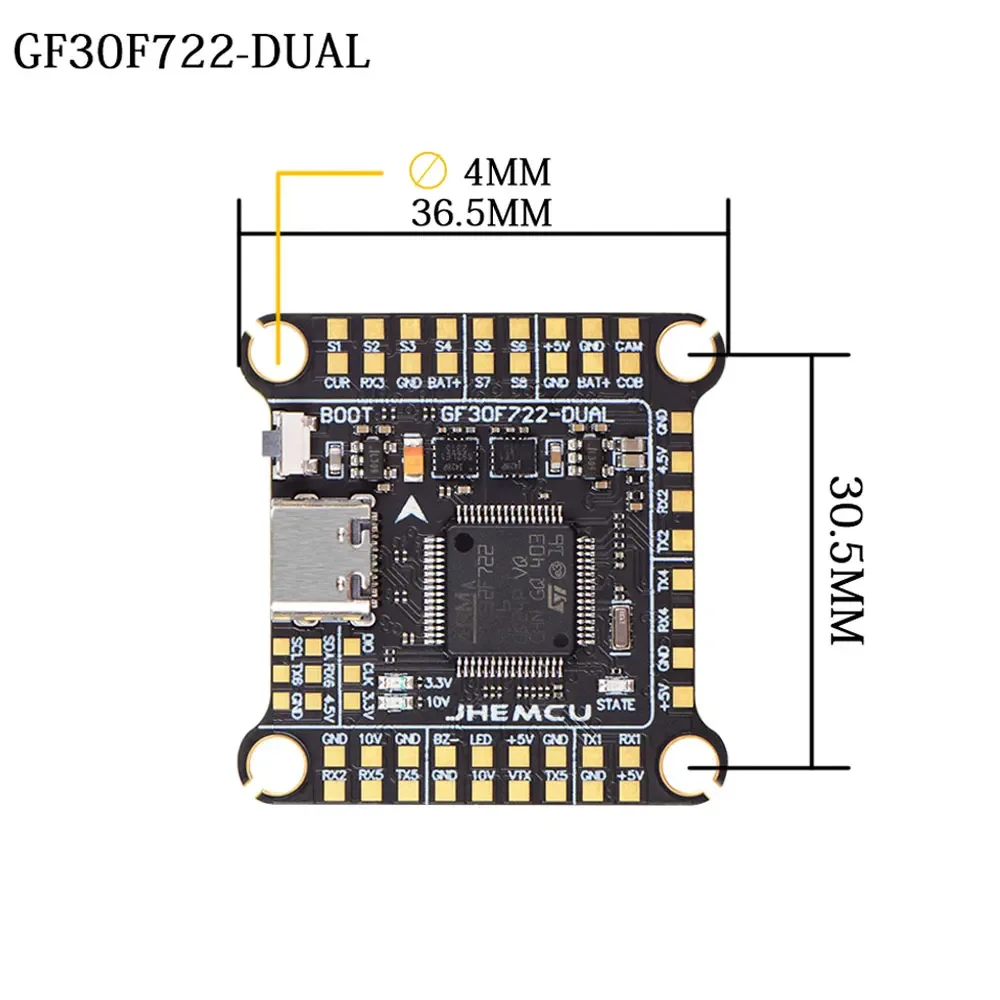 JHEMCU F7 F722 Flight Controll - Fpv Flight Controller F7 Stack 60A 评论和价格