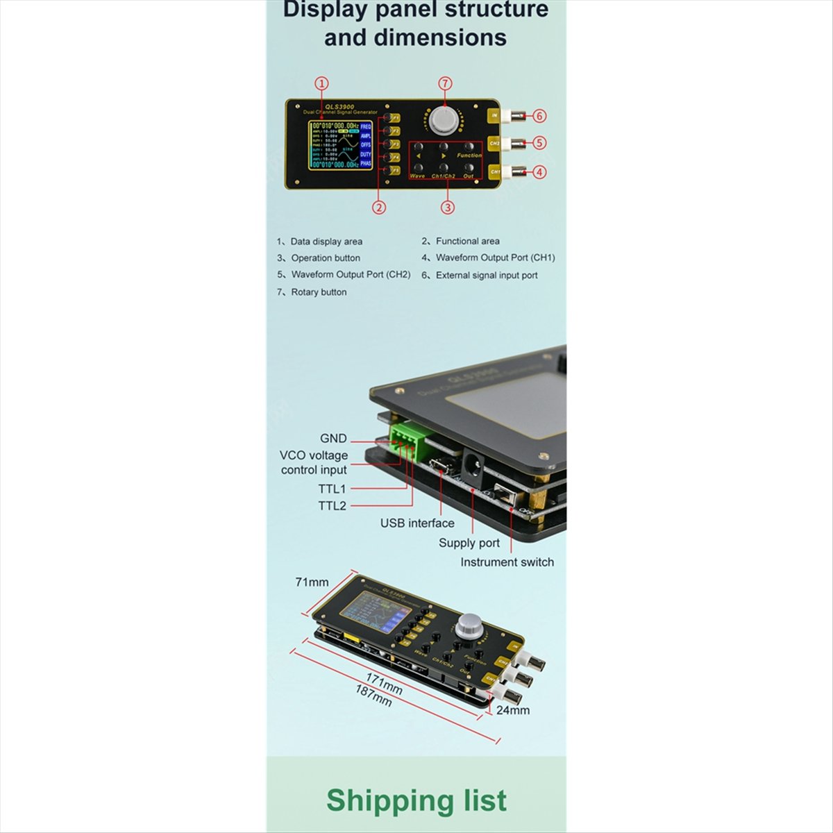 OKgood 2.4 Inch TFT DDS Functi - Function Arbitrary Waveform Generator 评论和价格